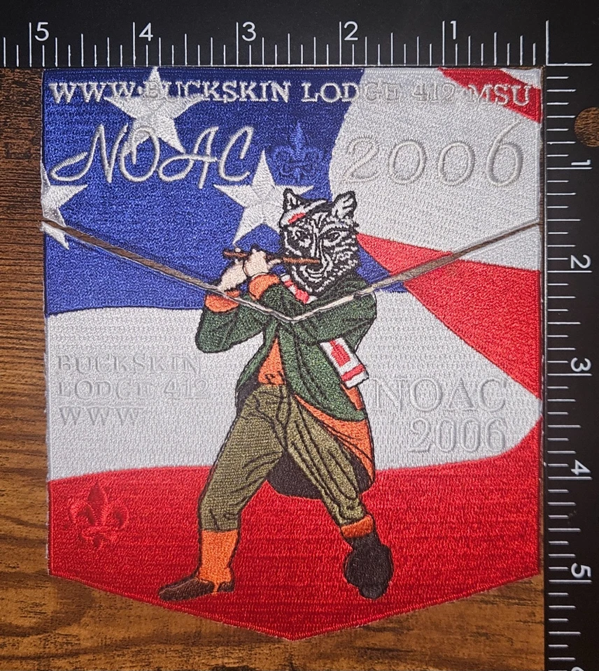 OA Lodge 412 Buckskin 2 Part Set New York NOAC 2006  Red White & Blue  - Image 1 of 1