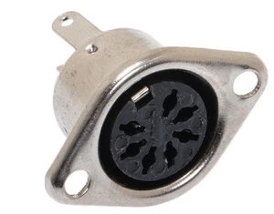 ETS10, Philmore 7 Pin 270° Panel Mount Female DIN Connector ~ Solder Type - Picture 1 of 1