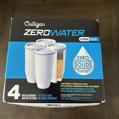 4 PACK Culligan ZeroWater Official Replacement Filter  5-Stage 0 TDS Filter - Image 1 of 4