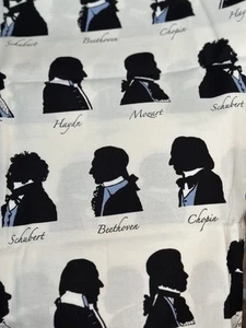 1 Yard Timeless Treasures Fabric #C1695 Composers - Picture 1 of 1