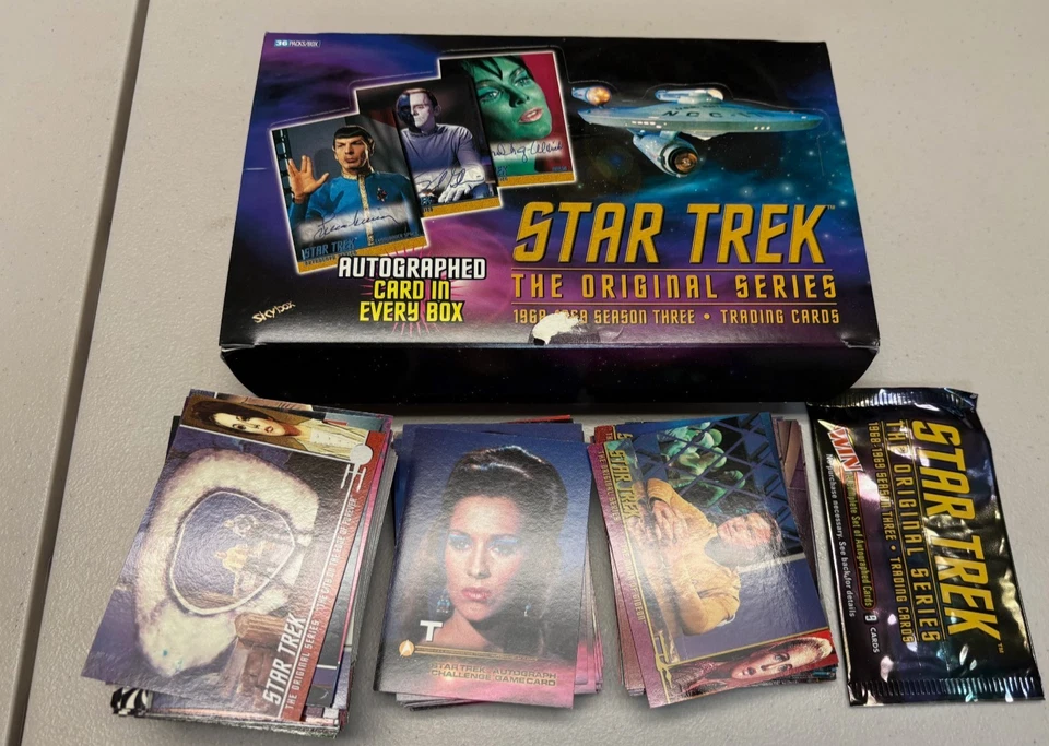 1999 Skybox 1968-9 STAR TREK TOS Season 3 Box w/ 100 Cards + 95 Inserts +Wrapper - Image 1 of 1