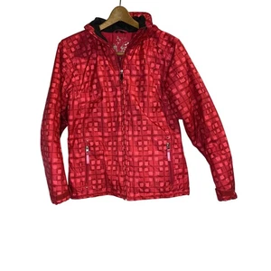 SPYDER Ski Jacket Girls Size 16 Winter Insulated Red Fleece Lined Hood - Picture 1 of 6
