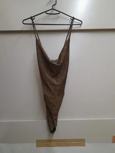 Forever 21 gold glitter bodysuit XS - Picture 1 of 3