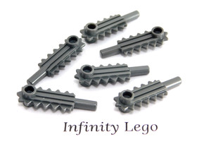 6 LEGO Dark Bluish Grey Tool Minifigure Chainsaw Blade (6117 28652) - 6 Pieces