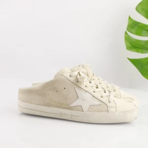 Golden Goose Womens Super-Star Sabots Mule Size 37 7 Tan Suede Shoes LTD 431/761 - Picture 1 of 22
