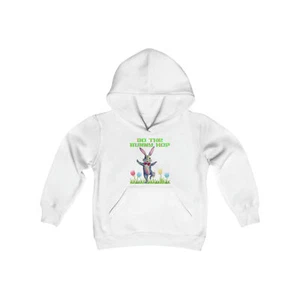 Do The Bunny Hop Easter Bunny Youth Kid's Unisex Hooded Sweatshirt/ Hoodie  - Picture 1 of 29