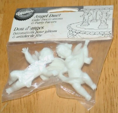 Wilton ~ ANGEL DUET DECORACIONES DE PASTEL Y FAVORES DE FIESTA #1001-457 - 2 piezas - sin abrir Foto 1 de 3