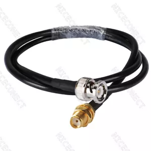 Cable RG58 6 pies BNC macho a SMA hembra para cable de extensión de antena de radioaficionados - Imagen 1 de 3