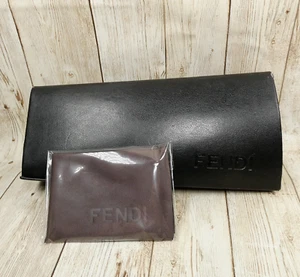 Fendi Black Large Eyeglass Magnetic Twist Clamshell Hard CASE ONLY - Picture 1 of 10