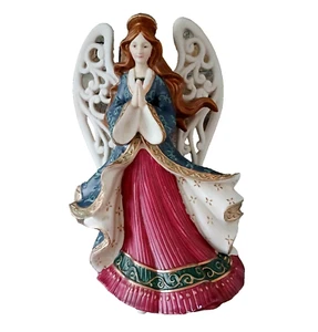 Betender Engel Nikolaus quadratisch musikalische Porzellan Figur Statue Urlaub Deko - Bild 1 von 11