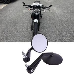 Pair Motorcycle Round 7/8" Bar End Mirrors For Husqvarna Vitpilen 250 401 701 - Picture 1 of 10