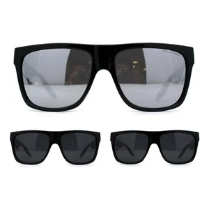 Polarized Mens Classic Sport Flat Top Horn Rim Large Sunglasses - Picture 1 of 13