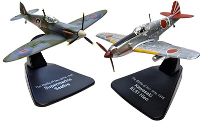 Supermarine Seafire and Kawasaki KI.61 Hien, Two Plane Set 1:72 Scale Models - Image 1 of 4