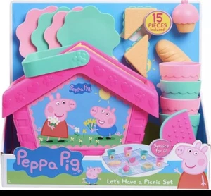 PEPPA PIG'S Let’s Have A Picnic Set 15 Pieces Basket Service For 4 Toy New - Picture 1 of 1