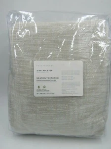 Pottery Barn Seaton Textured Blackout Drape Panel Oatmeal 50x 108" #J71 - Picture 1 of 9