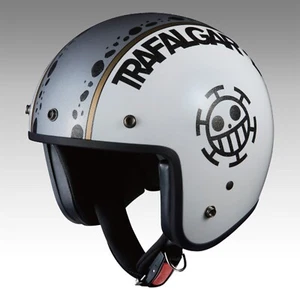 ONE PIECE Motorcycle Helmet TRAFALGAR LAW WHITE-18 BOB-K Limited Edition Good - Picture 1 of 10