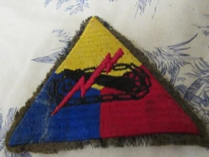 Vtg. WWII/KW US Army Armored Forces "Woolie" White Back SSI Variation - Picture 1 of 6