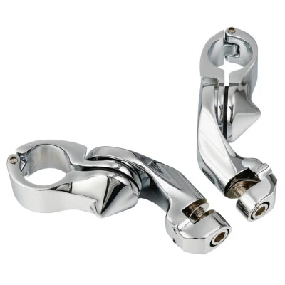 Reposapiés de ángulo corto de 1,25"32 mm reposapiés montaje universal apto para Harley Suzuki Foto 1 de 4