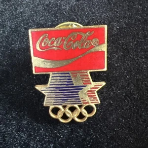 Olympische PIN Vintage 1982 COCA COLA COKE Sterne Ringe '84 LA Olympics Corporate - Bild 1 von 4