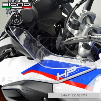 BIONDI KIT COPPIA DEFLETTORI ARIA MANUBRIO TRASPARENTE BMW R 1250 GS 2019 2020 - Immagine 1 di 4