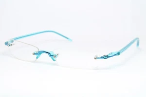 OPTICUNION 61.880-03 Germany Original Brille Eyeglasses Bril Randlos Türkis - Picture 1 of 7