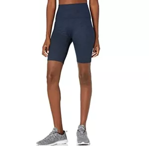 Core 10 Women's All Day Comfort 9" Bike Short Navy Marble Print Medium NEW - Picture 1 of 1
