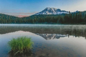 Postal Washington State Reflection Lake cerca de Paradise Mount Rainier COMO NUEVO - Imagen 1 de 1