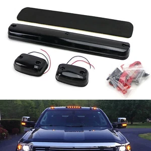 Full Set Amber Cab Roof Marker LED Lights Assy For 07-21 Chevy GMC 2500HD 3500HD - Picture 1 of 10