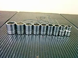 #aj540 NEW! Snap-on 1/2" Drive 6-Point SAE Shallow Socket Set 1/2" to 1" 313twya - Picture 1 of 8