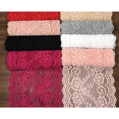 1 Yard Elastic Bands Lace Trim Ribbon Edge DIY Underwear Clothing Dress Crafts - Image 1 of 4