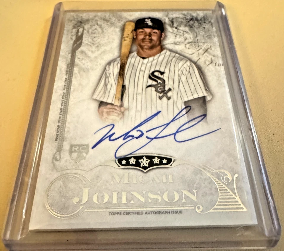MICAH JOHNSON - 2015 Topps Five Star EN TARJETA NOVATO AUTOMÁTICO - White Sox RC Foto 1 de 2