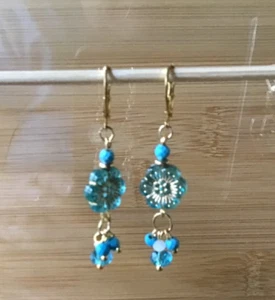 Ohrringe Türkis Boho inspiriert - Bild 1 von 4