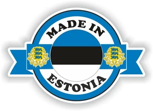 Estonia Made in Flag Sticker / Vinyl Waterproof Decals Graphics - Bild 1 von 1