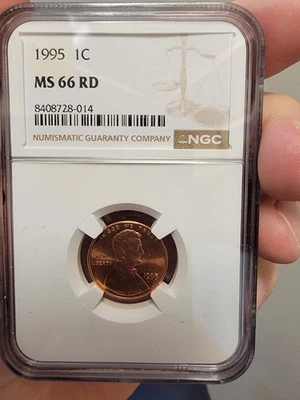 1995 1c LINCOLN MEMORIAL CENT - NGC MS66 - Image 1 of 2