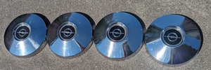 Vintage Opel dog dish hub cap set of 4 chrome - Picture 1 of 8