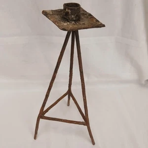 ANTIQUE IRON CANDLE HOLDER LOUVER LIGHT OR CHANDELIER - Picture 1 of 8