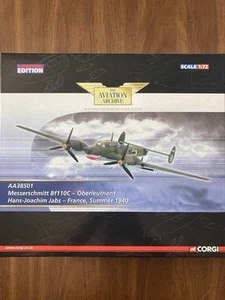 WW2 Corgi 1/72 German 🇩🇪Messerschmitt Bf110C Hans Joachim Jabs-France 1940 - Picture 1 of 24