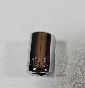 Master Mechanic M1012 1/4 Drive 3/8 6-Point Socket Chrome Shallow USA - Picture 1 of 3