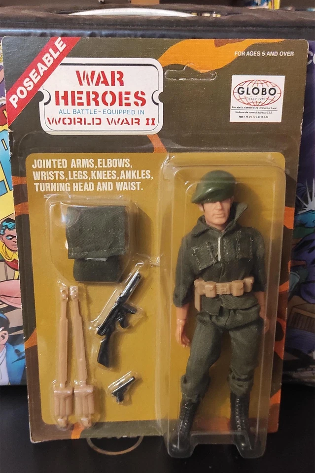 WAR HEROES LION ROCK MEGO '80 's GLOBO FAKE WORLD WAR 2 BRITISH PARATROOPER MOC - Immagine 1 di 3