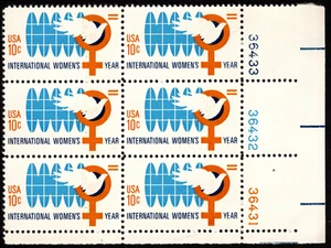 US Stamp Scott # 1571 Plate Block Mint NH - 10 Cents International Women's Year - Picture 1 of 1