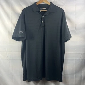 Callaway Golf Polo Shirt Mens Large Black Horizontal Opti Dri Embroidered - Bild 1 von 6