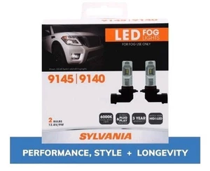 Sylvania - ZEVO 9145/9140/H10 LED Fog Light Bulbs 6000K White 2-Pack New - Picture 1 of 6