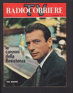 RADIOCORRIERE 17/1964 MONTAND DISCO PER L'ESTATE LAUZI DEL TURCO I MISERABILI - Foto 1 di 1