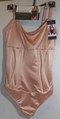 Sofia Vergara Shapewear Corset Sculpting Thong Bodysuit Almond Size Small NWT - Image 1 of 4