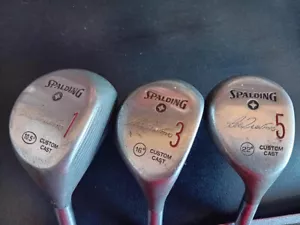 Spalding Lee Trevino Metal Woods. 1, 3 & 5 Grip Rite Grips. 10.5, 16, 22 degree. - Picture 1 of 3