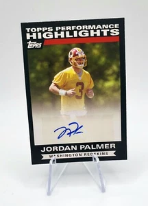 2007 THA-JP Topps Performance highlights Jordan Palmer WSH Redskins Auto - Picture 1 of 2