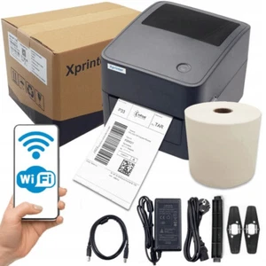 Drukarka etykiet Wysyłka Drukarka termiczna DHL GLS DPD Kurier Naklejka WiFi LAN USB - Zdjęcie 1 z 12