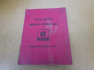Chevrolet GMC 1976 camioneta 40-90 C50 C60 diagrama de cableado eléctrico manual de servicio Foto 1 de 4