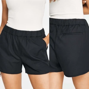 MADEWELL lightweight Pull-on High Rise Mini Shorts Black cotton viscose S - Picture 1 of 10
