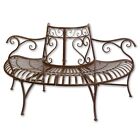 Garden bench tree bench garden furniture park metal brown antique style 146cm